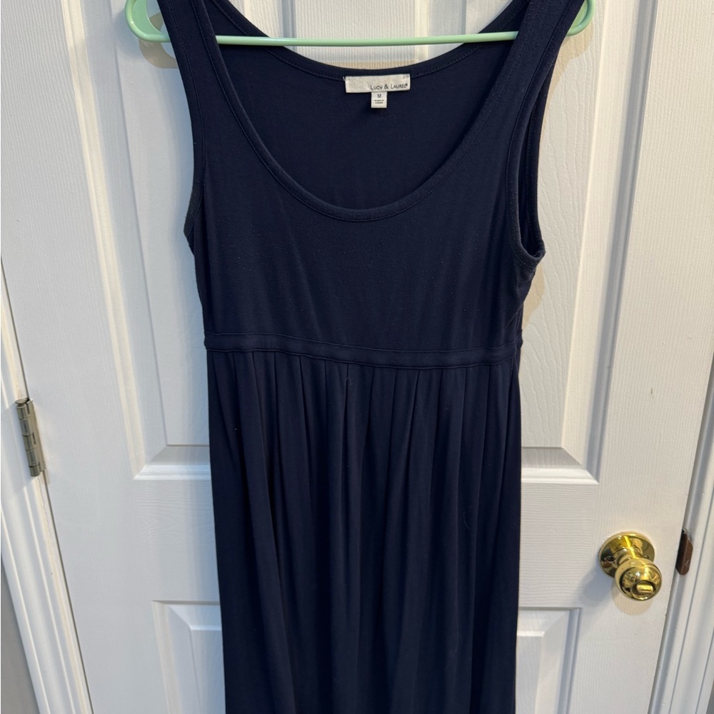 Women's Navy Blue Lucy & Laurel Sleeveless Everyday Dress Medium